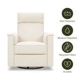 Monogram by Namesake Willa Deluxe Power Recliner and Swivel Glider with Heat & Massage