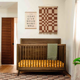 Babyletto Palma 4-in-1 Convertible Crib with Toddler Bed Conversion Kit + 7-Drawer Double Dresser
