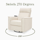 Monogram by Namesake Willa Deluxe Power Recliner and Swivel Glider with Heat & Massage