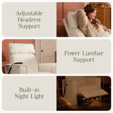 Monogram by Namesake Willa Deluxe Power Recliner and Swivel Glider with Heat & Massage