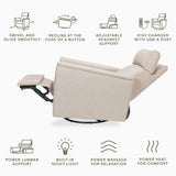 Monogram by Namesake Willa Deluxe Power Recliner and Swivel Glider with Heat & Massage