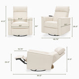 Monogram by Namesake Willa Deluxe Power Recliner and Swivel Glider with Heat & Massage