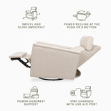 Monogram by Namesake Willa Plus Power Glider Recliner + Power Headrest