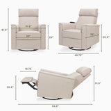 Monogram by Namesake Willa Deluxe Power Recliner and Swivel Glider with Heat & Massage