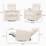 Monogram by Namesake Willa Deluxe Power Recliner and Swivel Glider with Heat & Massage